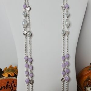 BANCROFT STITCH FIX PURPLE‎ SILVER LONG NEC…